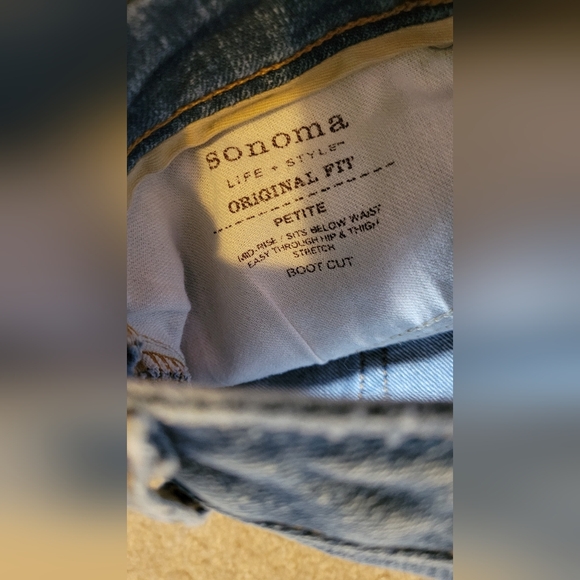 Sonoma original fit women's 6p bootcut mid-rise stretch blue jeans. Used - Picture 5 of 9